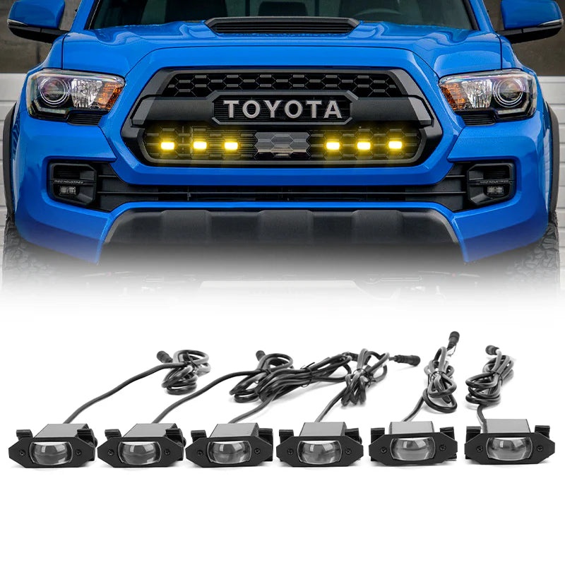 6 Pods Projector LED Insert Grill Lights for 2016-2023 Toyota Tacoma TRD PRO 6 Pods Projector LED Insert Grill Lights for 2016-2023 Toyota Tacoma TRD PRO