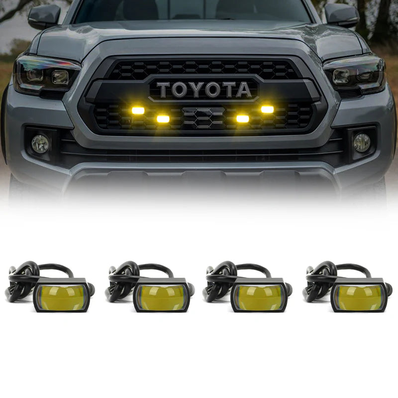 4 Pods Projector LED Insert Grill Lights for Off-road SUV Toyota Ford Truck