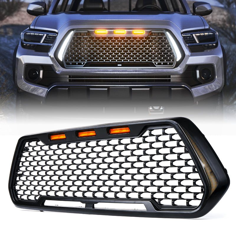 Horizon Series Grille with Amber LED Running Lights for 2016-2023 Toyota Tacoma