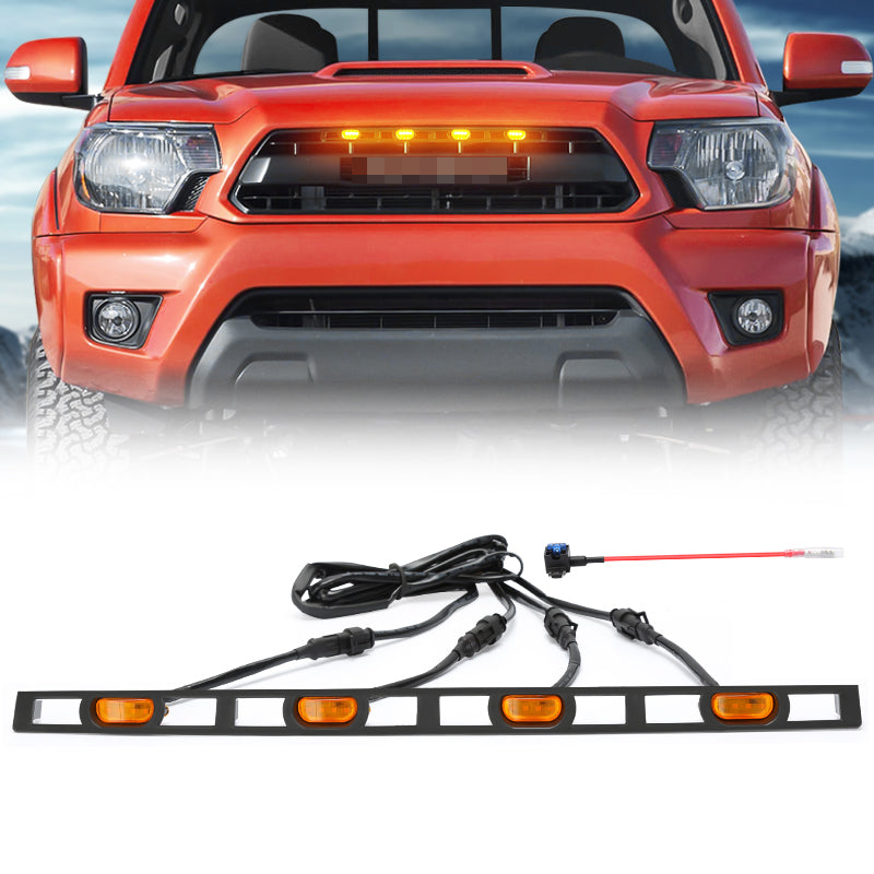 Roxmad Front Amber LED Grille/Raptor Lights Kit For 2012-2015 Toyota Tacoma