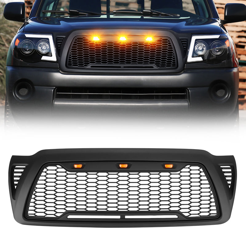 Roxmad Front Grill with Raptor Lights for 2005-2011 Toyota Tacoma