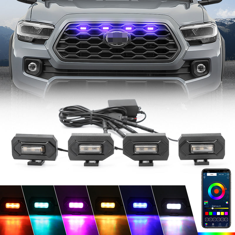Roxmad RGB LED Raptor Lights for 2020-Later OEM TRD Off Road & TRD Sport Toyota Tacoma