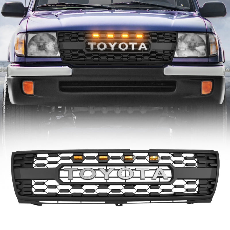 Roxmad TRD PRO Style Front Grill With Grille Lights For 1997-2000 Toyota Tacoma