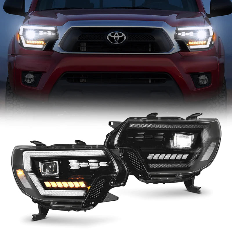 LED Projector Headlights For Toyota Tacoma 2012-2015 2nd Gen W/Dynamic DRL