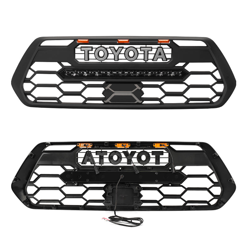 2017 toyota tacoma grille with light bar