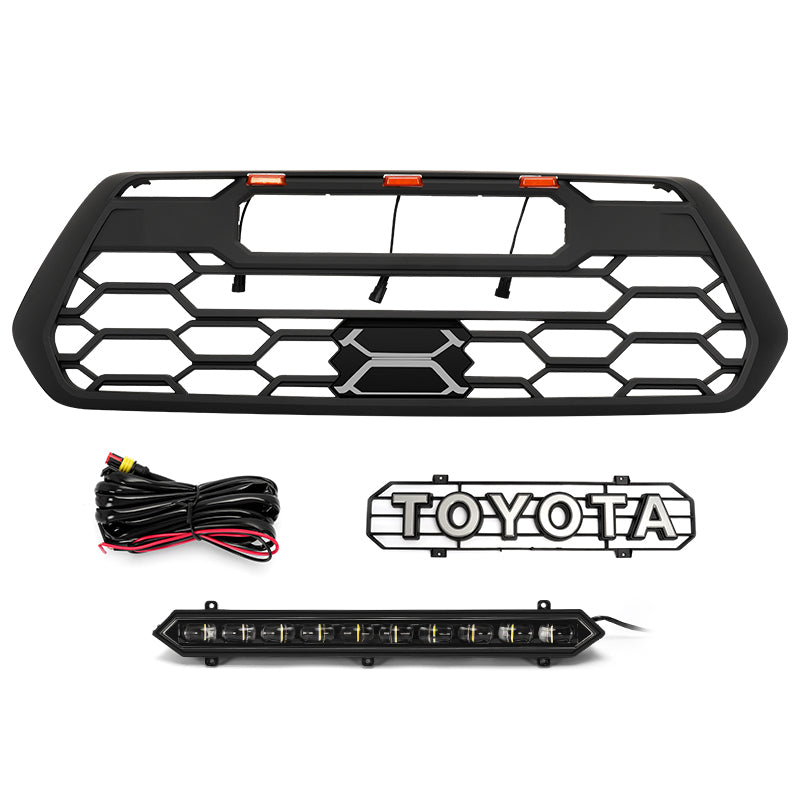 2017 toyota tacoma grille with light bar