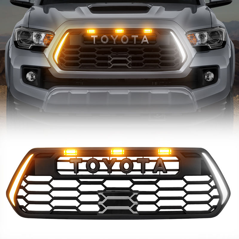 Roxmad TRD Pro Tacoma grille with LED Running Lights For 2016-2023 Toyota Tacoma