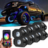 Roxmad 8 PCS RGB LED Rock Lights Wireless Bluetooth Music Flashing Multi Color