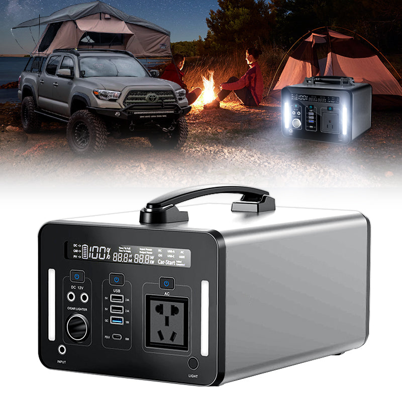 Portable Power Station Explorer with LED Flood Lights for Outdoor Off-road