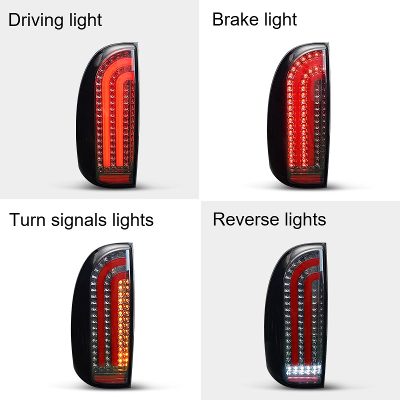 LED Rear Black Brake Tail Light For 2005-2012 Toyota Tacoma