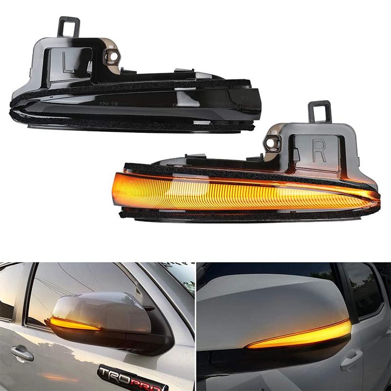 Sequential Dynamic Indicator Strip LED Side Mirror Turn Signal Lights for 2016-2020 Toyota Tacoma