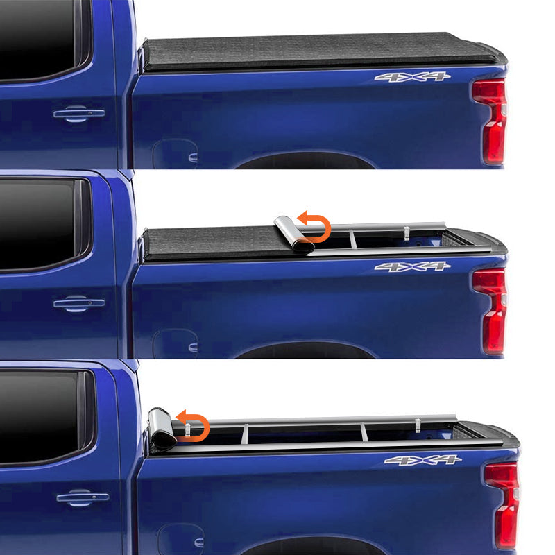 6FT Soft Roll Up Truck Bed Cover For Toyota Tacoma 