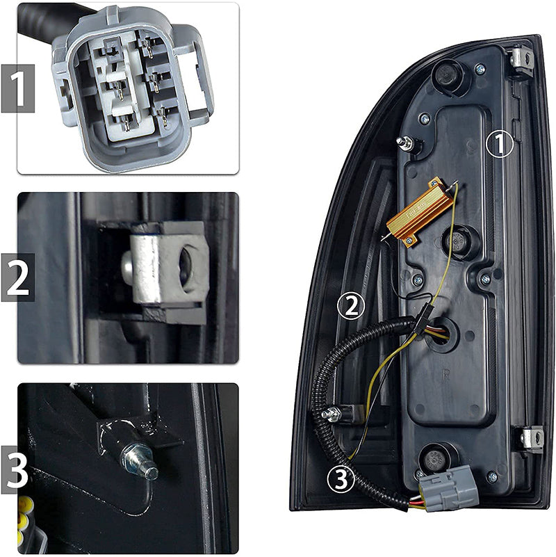 LED Rear Black Brake Tail Light For 2005-2012 Toyota Tacoma